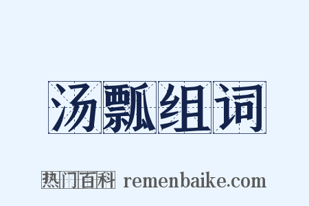 汤瓢组词是什么意思的图片